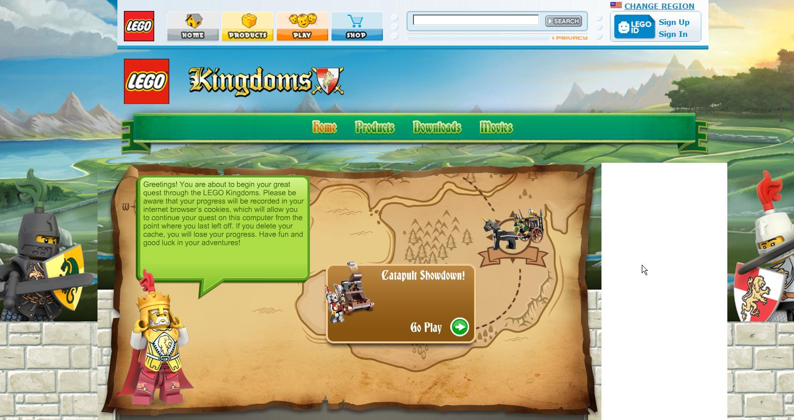 LEGO Kingdoms Microsite (www.toysnbricks.com)
