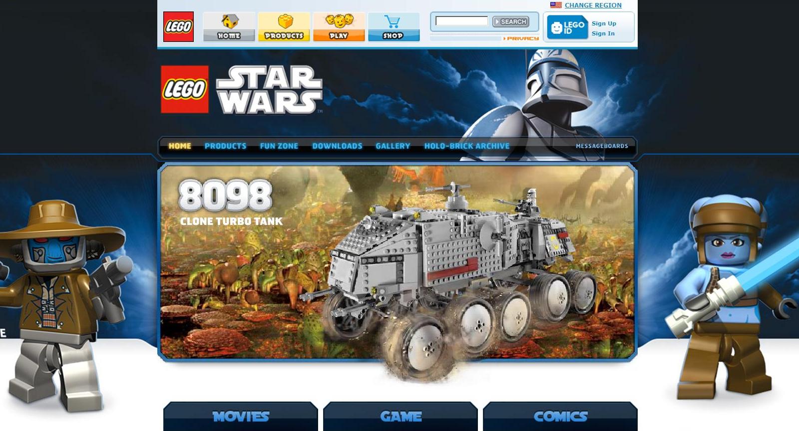 LEGO Star Wars Microsite (www.toysnbricks.com)