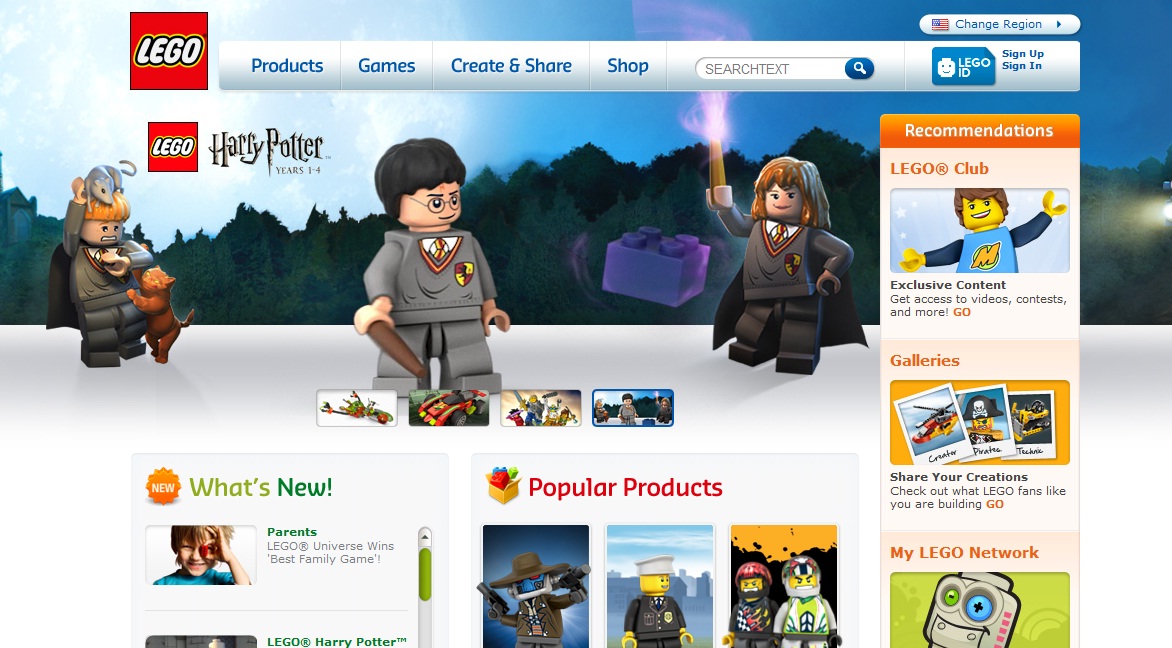 LEGO.com Redesign - Toys N Bricks