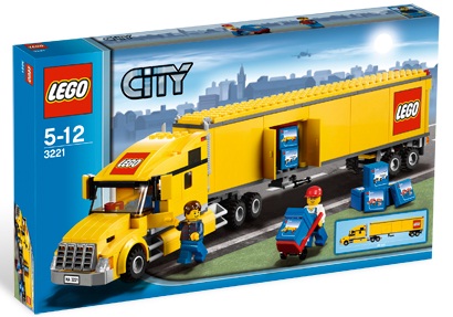 LEGO City 3221 Yellow Delivery Truck Front Box