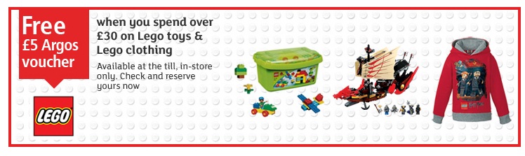 [UK] Argos £5 LEGO Voucher Coupon Offer 2012