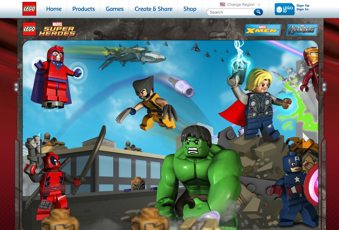 LEGO.com Marvel Microsite - Toysnbricks