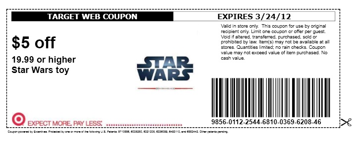 Target LEGO Star Wars Coupon 2012 - Toysnbricks