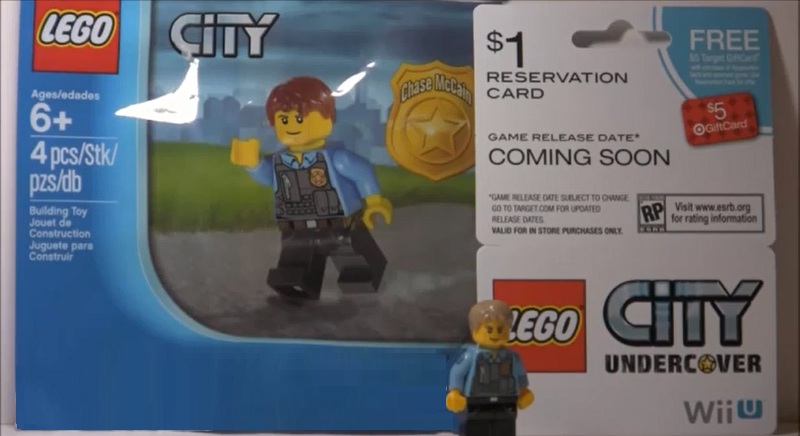 Wii U LEGO City Undercover Chase McCain Minifigure Reservation Card Target US