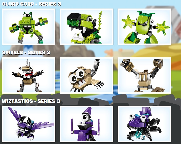 LEGO Mixels Series 3 Clorp Corp Spikels Wiztastics (41518 41519 41520 41521 41522 41523 41524 41525 41526) - Toysnbricks
