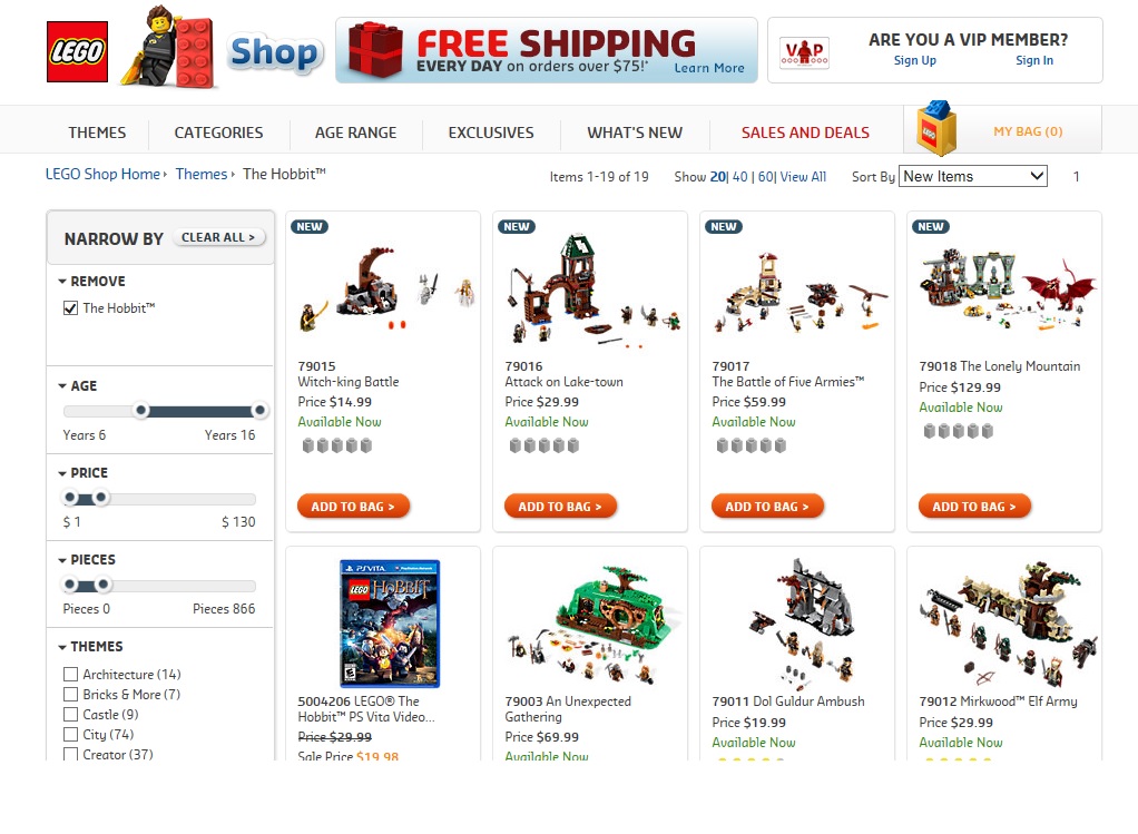 LEGO Hobbit October Fall 2014 Sets 79015 79016 79017 79018