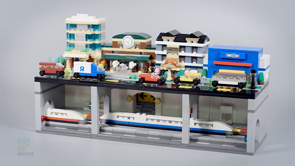 [MOC] Micro City with Subway Train Station
