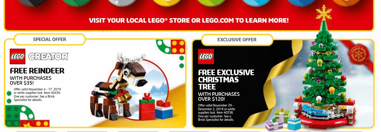 Friday 2019 Promo & November 2019 LEGO Brand Retail Store Calendar - Toys Bricks
