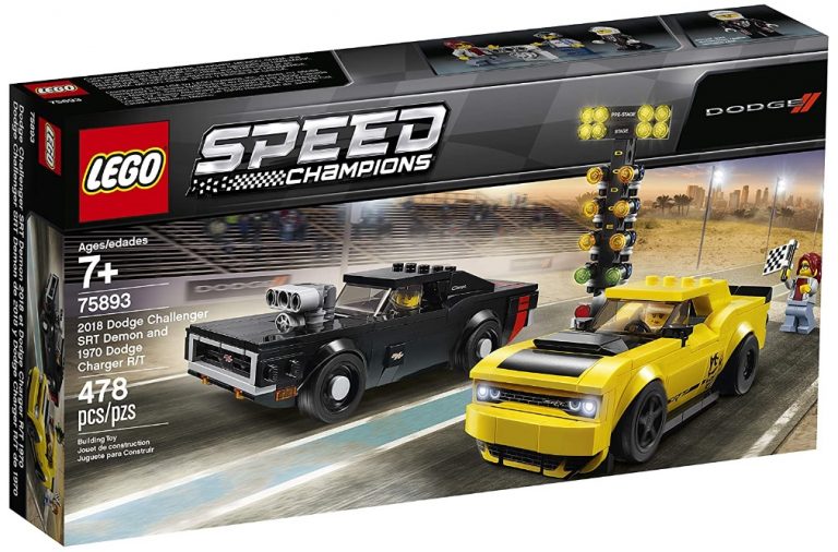 LEGO Speed Champions 2018 Dodge Challenger SRT Demon and 1970 Dodge Charger RT 75893 Box
