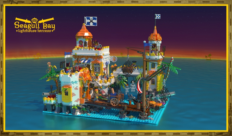 LEGO Ideas Seagull Bay Lighthouse Imperial Fortress by Delusion Brick 10 000 Supporters