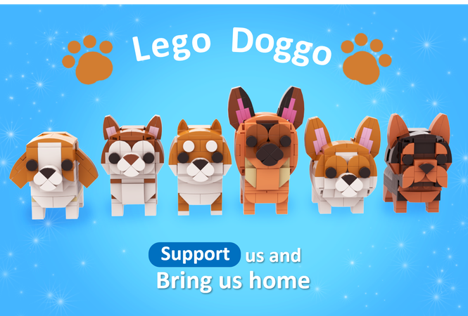 LEGO Ideas Project Creation Doggo 10 000 Supporters by legotruman