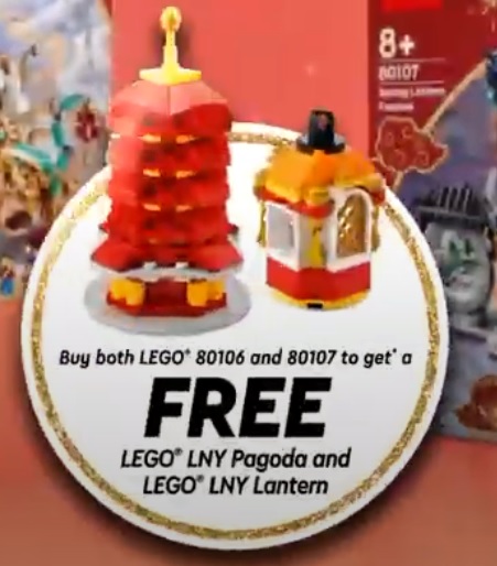 2021 LEGO LNY Pagoda and LNY Lantern Chinese Culture Luna New Year Promo Gift Sets Image (80106 Story of Nian & 80107 Spring Lantern Festival)
