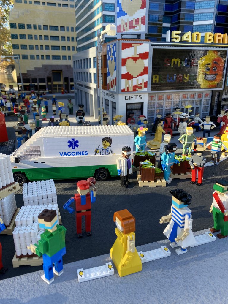 LEGOLand Miniland New York City COVID-19 Vaccines Scene Creation