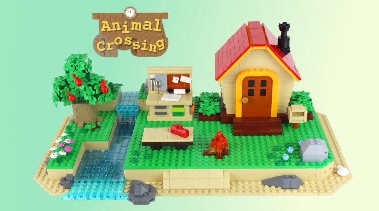 LEGO Ideas Animal Crossing New Horizons Paradise Project Creation by TiagoCatarino Achieves 10 000 Supporters