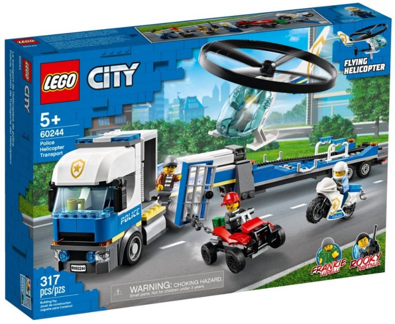 LEGO City 60244 Police Helicopter Transport Front Box