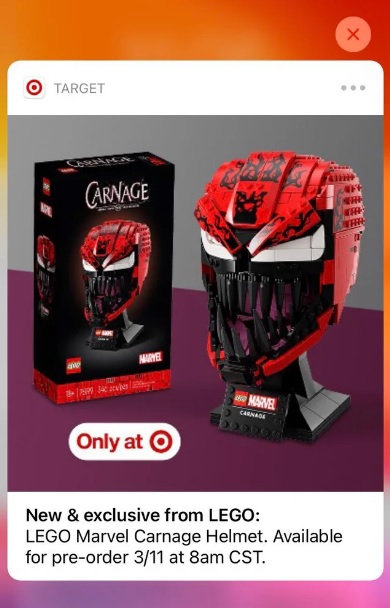 for sale online LEGO Marvel Spider-Man Carnage Helmet 76199