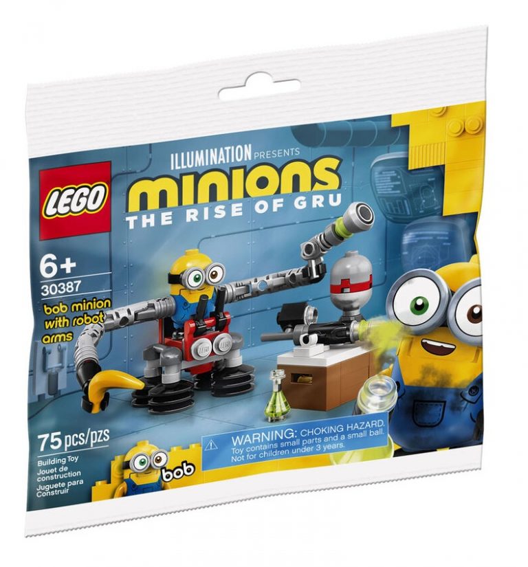 LEGO Minions Rise of Gru 30387 Bob Minion with Robot Arms Polybag Set Packaging