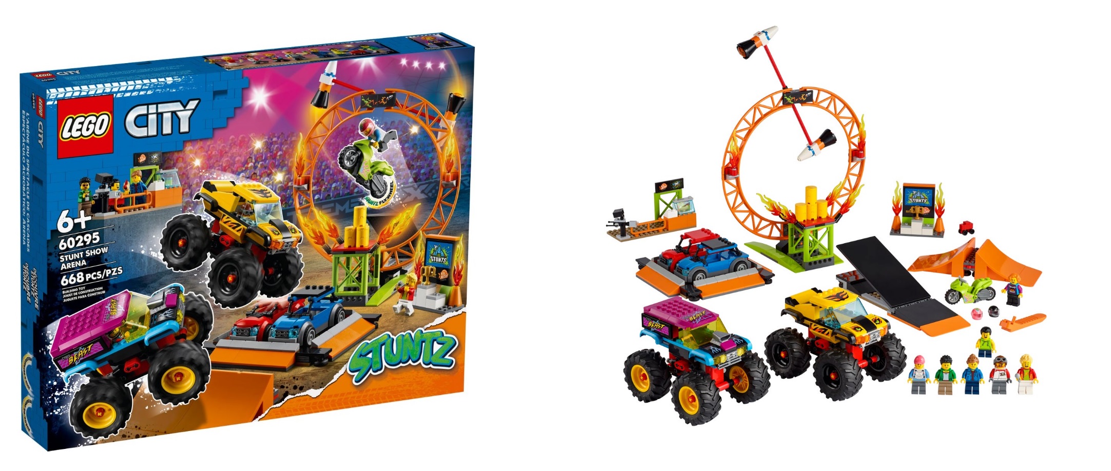 LEGO City: Stuntz Stunt Show Arena & Monster Truck Toys (60295)