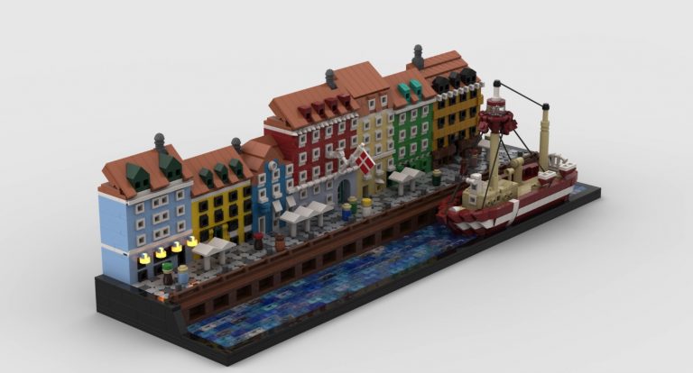 LEGO IDEAS Nyhavn Copenhagen Denmark Project Creation Alternative View by MathiasJulin Achieves 10 000 Supporters