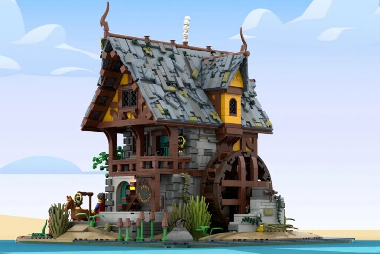 LEGO Ideas John's Medieval Watermill Project Creation by Mind the Brick Achieves 10 000 Supporters