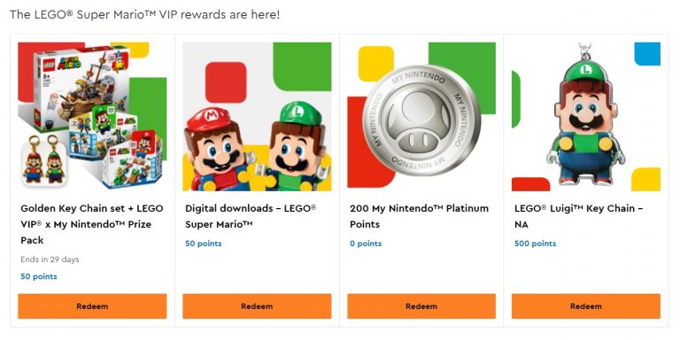 LEGO Super Mario VIP Rewards Points Redemptions