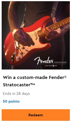 Custom Fender Stratocaster to Match LEGO IDEAS 21329 Fender Stratocaster October 2021 VIP LEGO Sweepstake