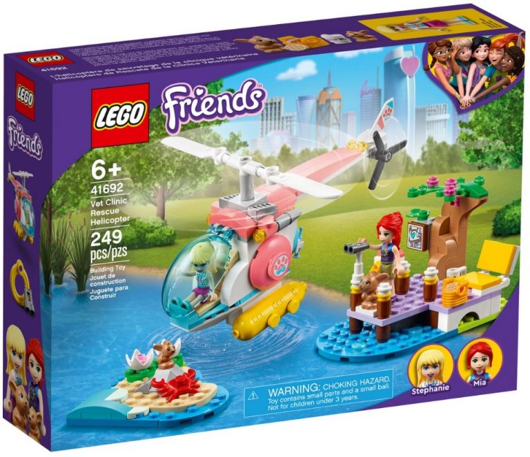 LEGO Friends 41692 Vet Clinic Rescue Helicopter Front Box