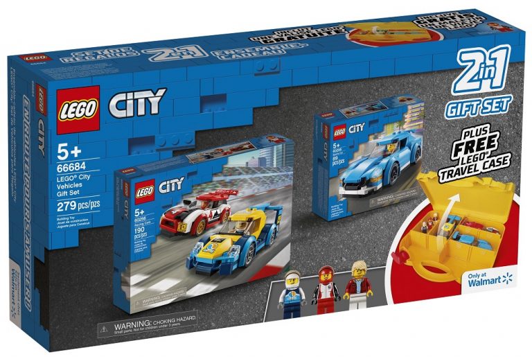 LEGO 66684 City Vehicles Gift Set Combo Pack (60285 Sports Car and 60256 Racing Cars) 2021 Wal-Mart Exclusive