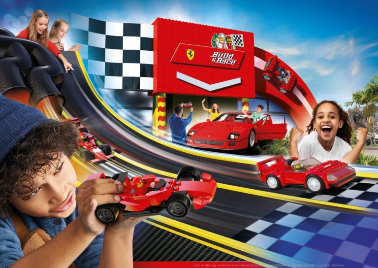 LEGO Ferrari Build and Race Interactive Attraction Opening Spring 2022 at LEGOLand California Resort