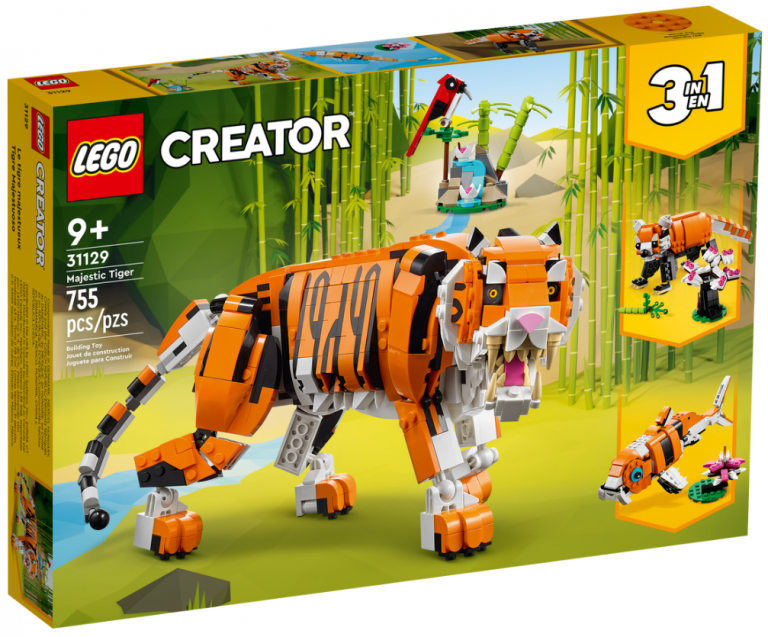 LEGO Creator 31129 3 in 1 Majestic Tiger January Winter 2022 Release Date Front Box