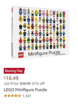 Amazon Canada LEGO Boxing Day 2021 Deal LEGO Minifigure Jigsaw
