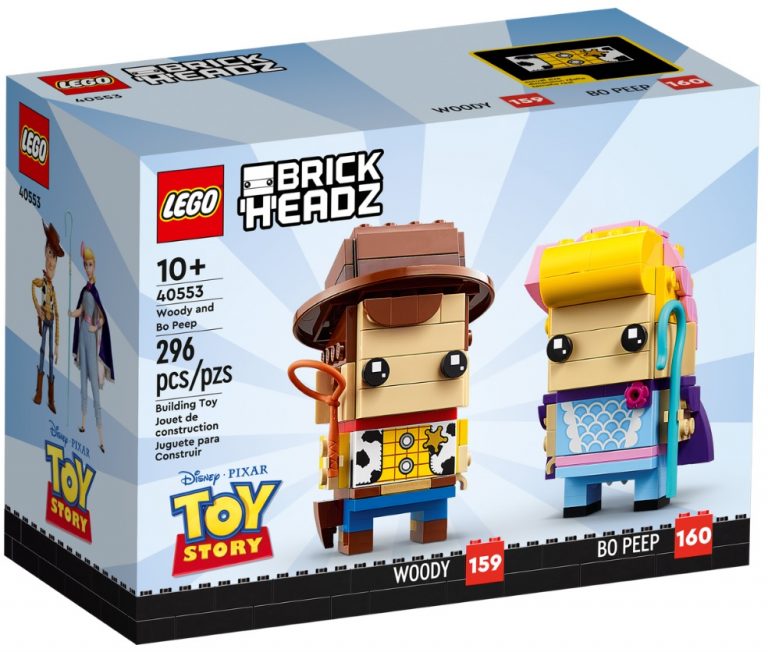 LEGO BrickHeadz 40553 Disney Pixar Toy Story Woody and Bo Peep Front Box February 2022 Release Date