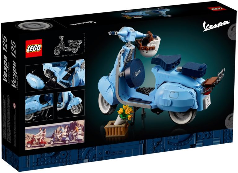 18+ LEGO Creator Expert 10298 Vespa 125 Scooter 1960s Back Box March 2022 Release Date