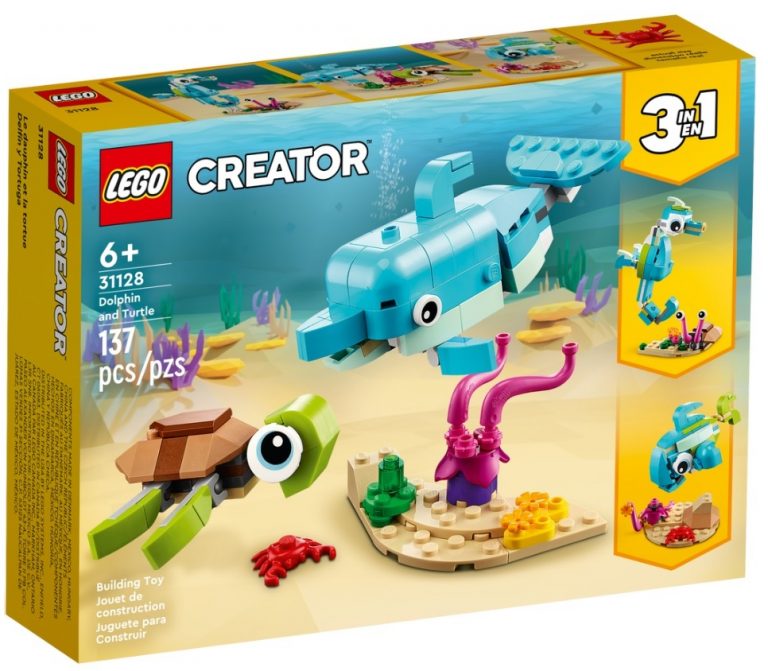 LEGO Creator 3in1 31128 Dolphin and Turtle March 2022 Front Box