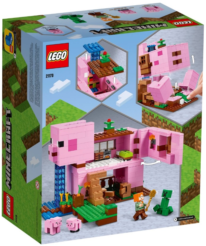 LEGO Minecraft 21170 The Pig House Back Box