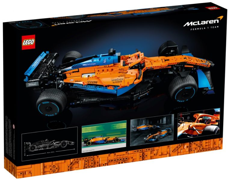 LEGO Technic 42141 McLaren Formula 1 Team Race Car Back Box March 2022 Release Date
