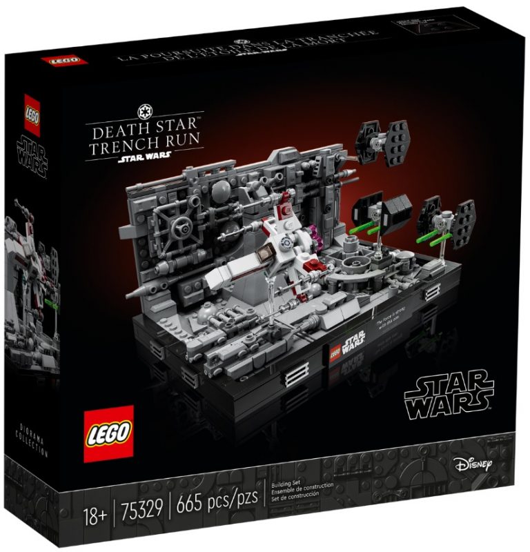 Disney 18+ LEGO Star Wars 75329 Death Star Trench Run Diorama April 2022 Front Box