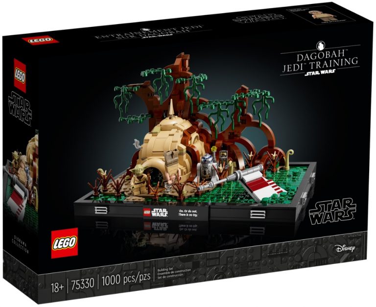 Disney 18+ LEGO Star Wars 75330 Dagobah Jedi Training Diorama April 2022 Release Date Front Box