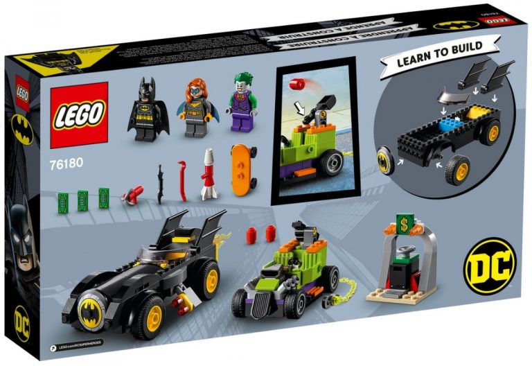 LEGO DC Comics Super Heroes 76180 Batman vs. The Joker Batmobile Chase Back Box