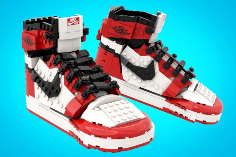 LEGO IDEAS Nike Air Jordan 1 Shoes Project Creation by legotruman Achieves 10 000 Supporters