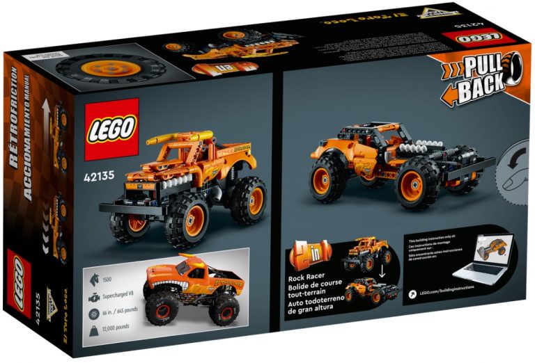 LEGO Technic 42135 Monster Jam El Toro Loco Back Box January 2022 Release Date