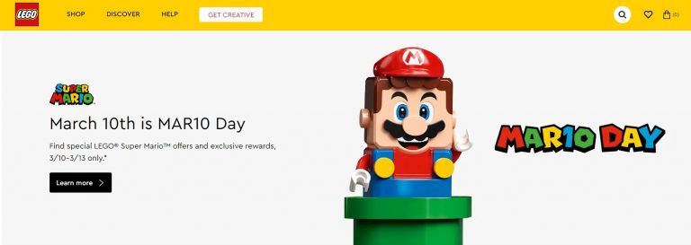 MAR10 LEGO Super Mario Day 2022 Shop at Home Landing Page