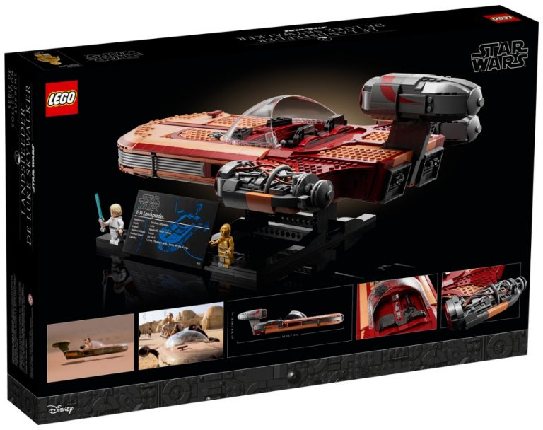 Disney Lucasfilms 18+ LEGO Star Wars 75341 Luke Skywalker’s Landspeeder UCS Ultimate Collector Series May 2022 Release Date Back Box