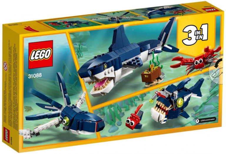 LEGO Creator 3in1 31088 Deep Sea Creatures Back Box