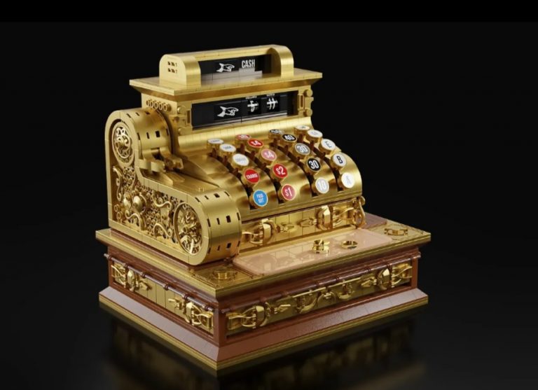 LEGO IDEAS Antique Cash Register Project Creation by dimexart Closed Drawer Achieves 10 000 Supporters