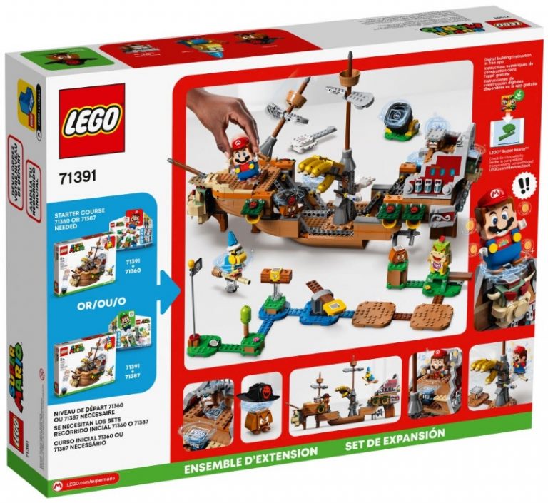 LEGO Super Mario 71391 Bowser’s Airship Expansion Set Back Box