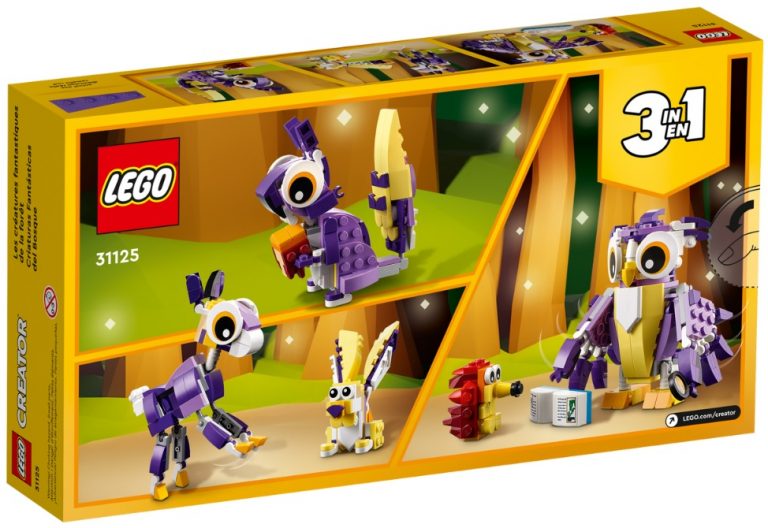 LEGO Creator 3in1 31125 Fantasy Forest Creatures Back Box