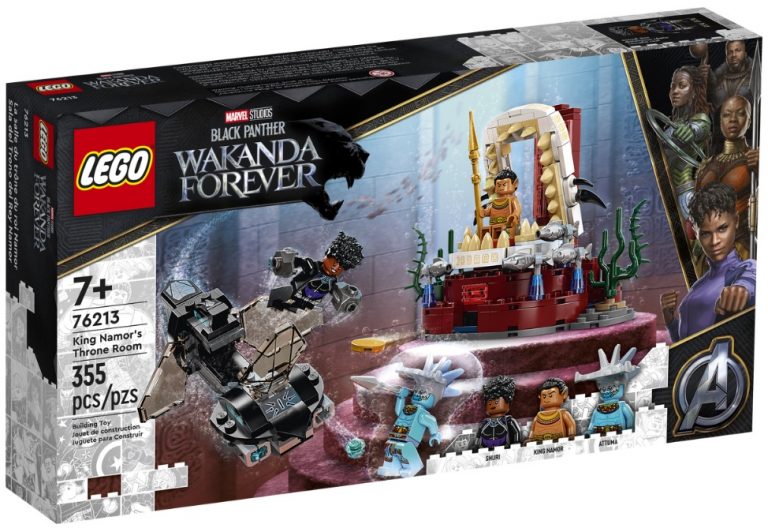 LEGO Marvel Black Panther Wakanda Forever 76213 King Namor’s Throne Room Release Date Front Box