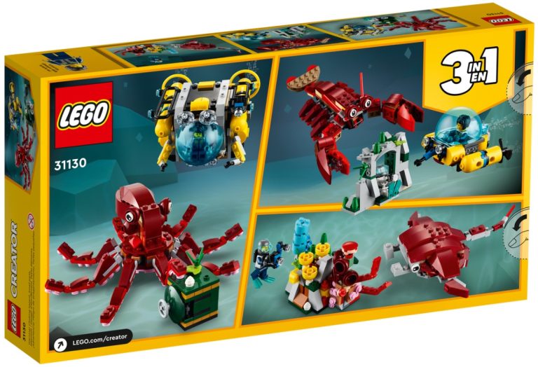 LEGO Creator 3in1 31130 Sunken Treasure Mission Back Box