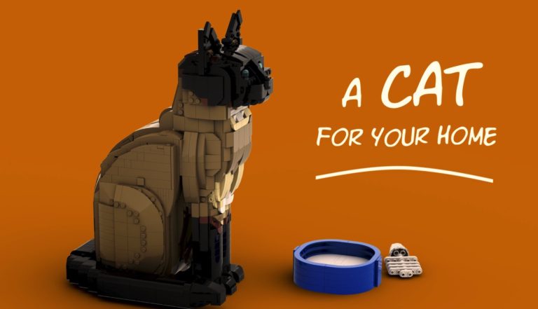 LEGO IDEAS Cat Project Creation by The Yellow Brick Achieves 10 000 Supporters